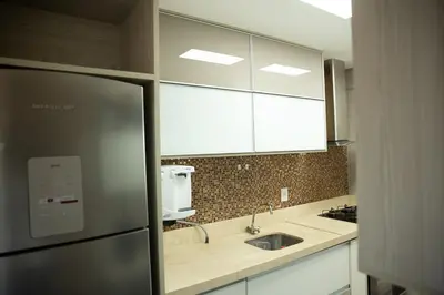 A cozinha ou kitchenette de Resort Completo - 6 min do Beach Park