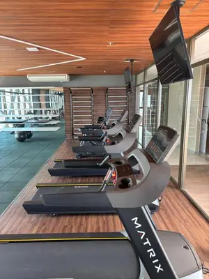 O centro de fitness e/ou as comodidades de fitness de Apartamento studio novo completo - Beach Class Meireles