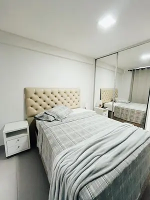 Uma cama ou camas num quarto em My Way Helbor