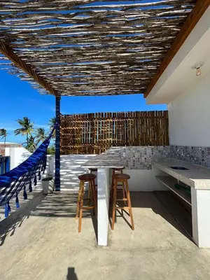 Uma varanda ou terraço em Pousada Villa Santorini Preá