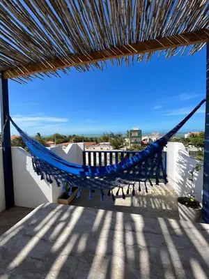 Uma varanda ou terraço em Pousada Villa Santorini Preá