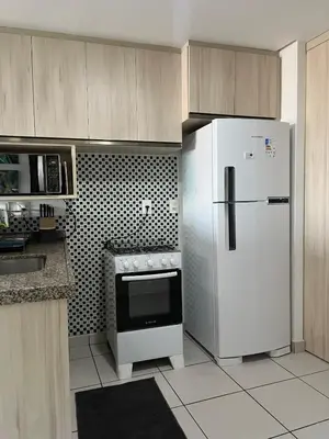 A cozinha ou kitchenette de BeachClass Fortaleza 200m da Praia Aterro Iracema
