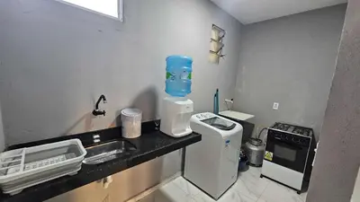 A cozinha ou kitchenette de Wind Paradise 1 in Prea near Rancho do Kite and Jeri