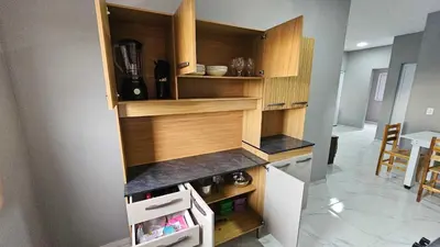 A cozinha ou kitchenette de Wind Paradise 2 in Prea near Rancho do Kite and Jeri