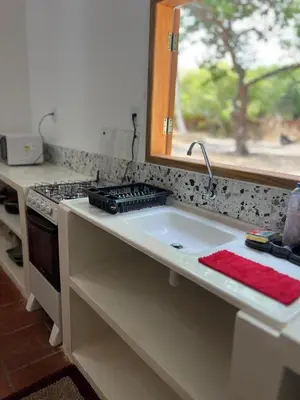 A cozinha ou kitchenette de Casa ma cherie lagoa do paraiso