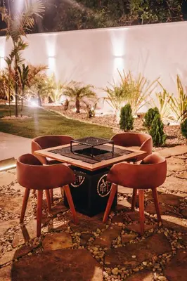 Uma área de estar em Lagoon Paradise