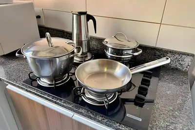 A cozinha ou kitchenette de Bungalo Frente Mar N 101