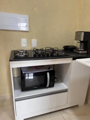 A cozinha ou kitchenette de Apartamento pé na areia- Praia do futuro
