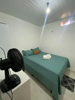 Uma cama ou camas num quarto em BARRA NOVA CASCAVEL CEARÁ-Casa Solaris