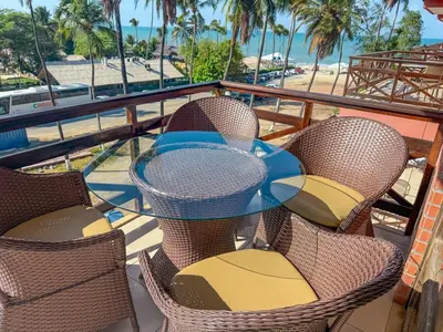 Uma varanda ou terraço em Kariri beach apt 427 Praia do Cumbuco