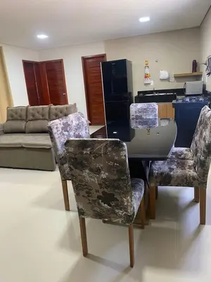 Uma área de estar em Casa Azul em Flecheiras