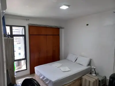 A planta de Apartamento inteiro 170m2 com 3 quartos - 100m da praia - check-in flexível