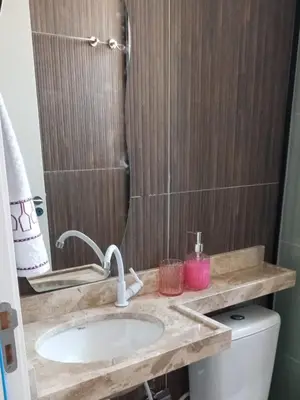 Uma casa de banho em Vista Mar e Pé na Areia,Apartamento novo na Praia do Futuro bem próximo do Crocobeach