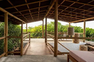 Uma varanda ou terraço em Casa Perobinha