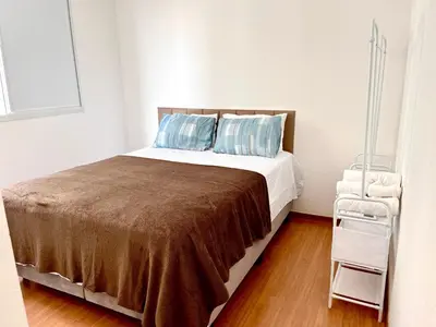 Uma cama ou camas num quarto em Mirante Condominio Clube
