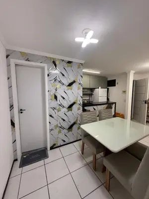 A cozinha ou kitchenette de Porto de Iracema Residence apt 507 - 2 quartos