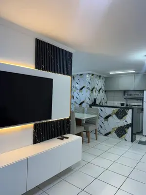 A cozinha ou kitchenette de Porto de Iracema Residence apt 507 - 2 quartos