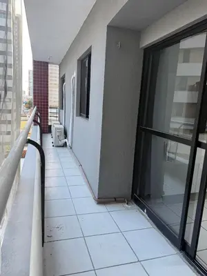 Uma varanda ou terraço em Porto de Iracema Residence apt 507 - 2 quartos