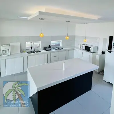 A cozinha ou kitchenette de Monalisa House - Beach House - Flecheiras
