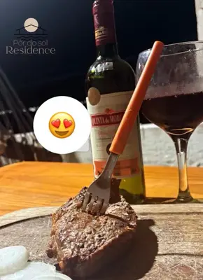 Bebidas em Por do sol residence