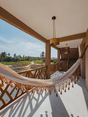 Uma varanda ou terraço em Icaraizinho House