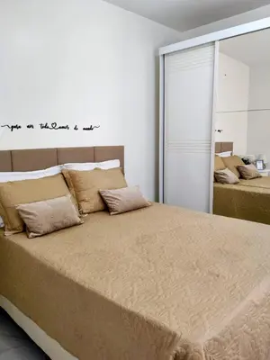 Uma cama ou camas num quarto em Casa Rios Taíba para viver dias incríveis