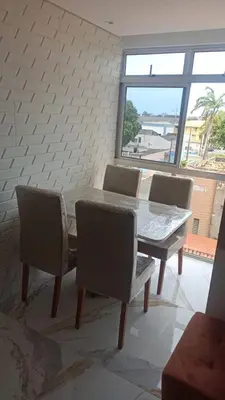 Uma área de estar em Apartmento em Fortaleza, Residencial Monique