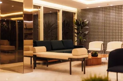 Uma área de estar em Fortaleza Premium Stay Elegância e exclusividade