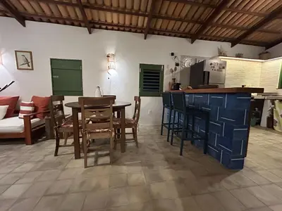 A cozinha ou kitchenette de Casa Sabiá, Praia de Peroba, CE