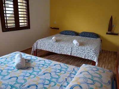 Uma cama ou camas num quarto em B&B Pedra do Meio