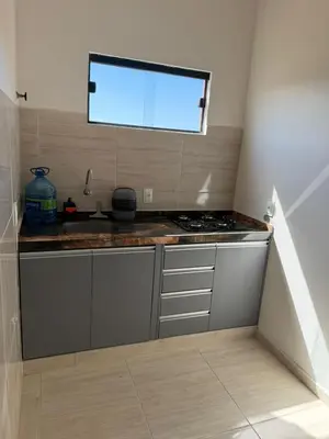 A cozinha ou kitchenette de Residencial Poeira no Mar apto