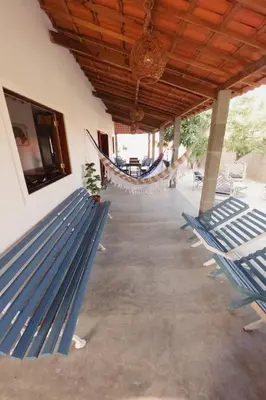 Uma varanda ou terraço em Casa Passarela