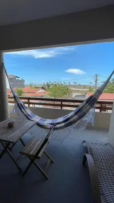 Uma varanda ou terraço em Apartamento completo no Preá - RESIDENCIAL PEIXINHO