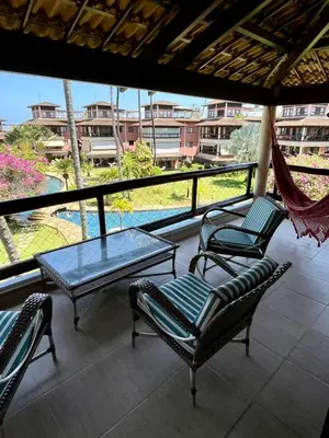 Uma varanda ou terraço em Cumbuco dos Sonhos - Cobertura Vista Mar 503H