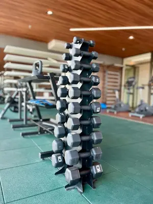 O centro de fitness e/ou as comodidades de fitness de Beach Cless Meireles Master 1810 a 500m da Beira Mar