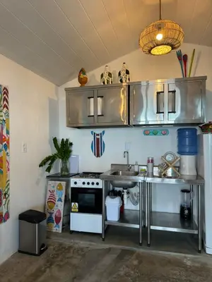 A cozinha ou kitchenette de Casas do Ton na Praia da Redonda