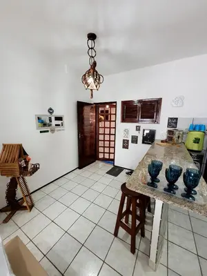 A cozinha ou kitchenette de Apto pé na areia, paradisíaca praia do presídio CE