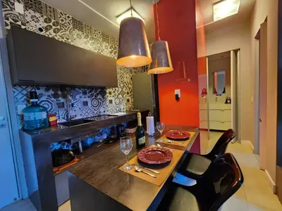 A cozinha ou kitchenette de Studio Completo a 2min da Praia e Beach Park