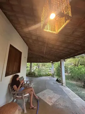Uma área de estar em Casa Bosque Guajiru