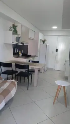 A cozinha ou kitchenette de Apart 07 Beira Mar apartment 07 ocean