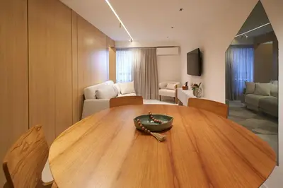 Uma área de estar em Apartamento Beira-mar com Academia no Mucuripe