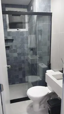 Uma casa de banho em Apartamento em Fortaleza