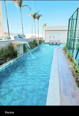 A piscina em ou perto de 2quartos vista mar Praia do Futuro