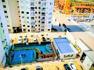 A piscina em ou perto de 2quartos vista mar Praia do Futuro