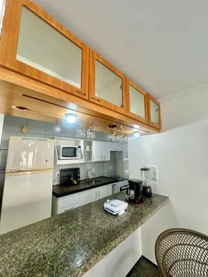 A cozinha ou kitchenette de Vista Mar-Ocean Tower Flat