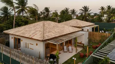 O edifício onde a casa de férias está situado