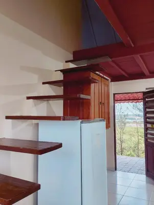 A cozinha ou kitchenette de Pedacinho dCéu - entre a praia e a lagoa