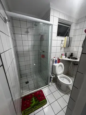 Uma casa de banho em Apartamento com vista para o Mar - Praia do Futuro