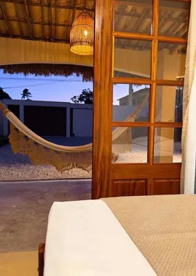 Uma cama ou camas num quarto em Casa levante