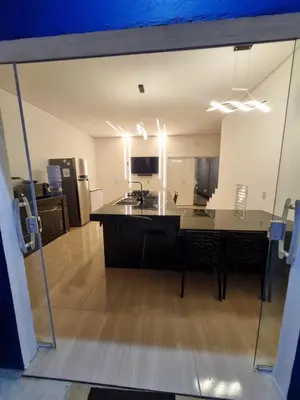 A cozinha ou kitchenette de Casa Horizonte Azul